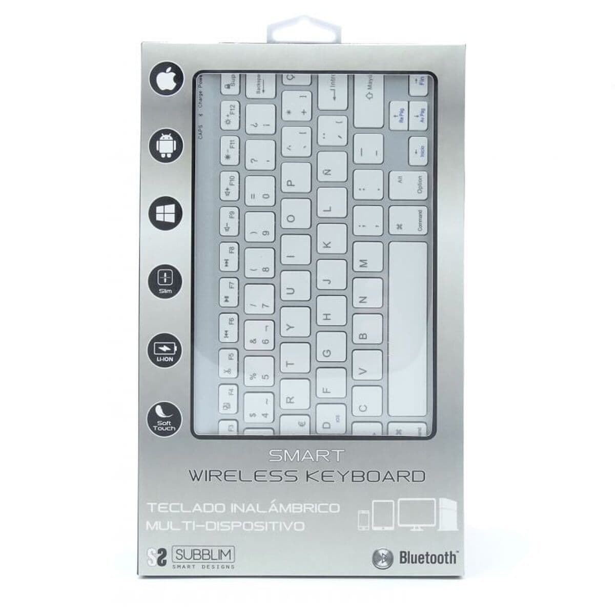 Clavier Bluetooth Subblim SUB-KBT-SM0001 Argenté Espagnol Qwerty - Image 25