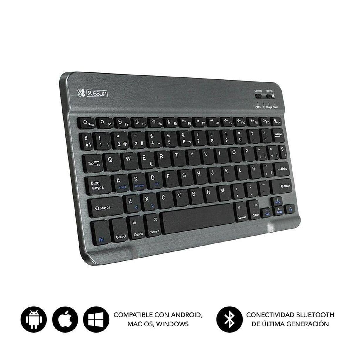 Klawiatura Bluetooth Subblim SUB-KBT-SM0002 Szary Qwerty Hiszpańska - Image 20
