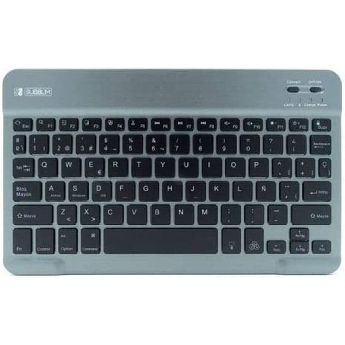 Teclado Bluetooth Subblim SUB-KBT-SMBL31 Gris Qwerty Español - Image 2