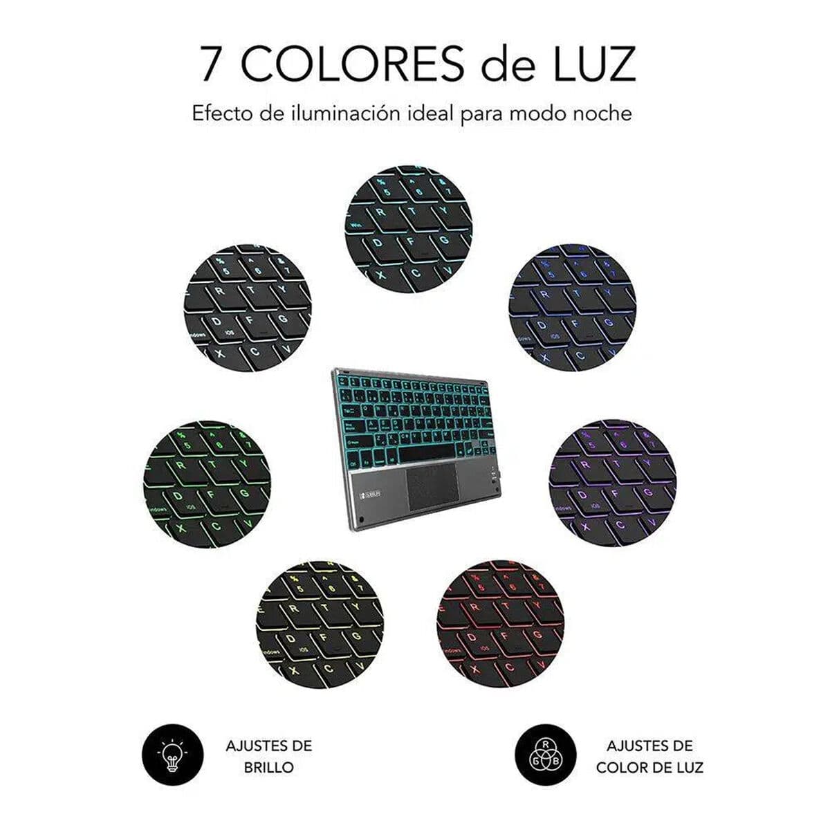 Bluetooth Tipkovnica s Stalkom za Tablet Subblim SUB-KBT-SMBT51 Siva Pisana Qwerty Španjolska - Image 15