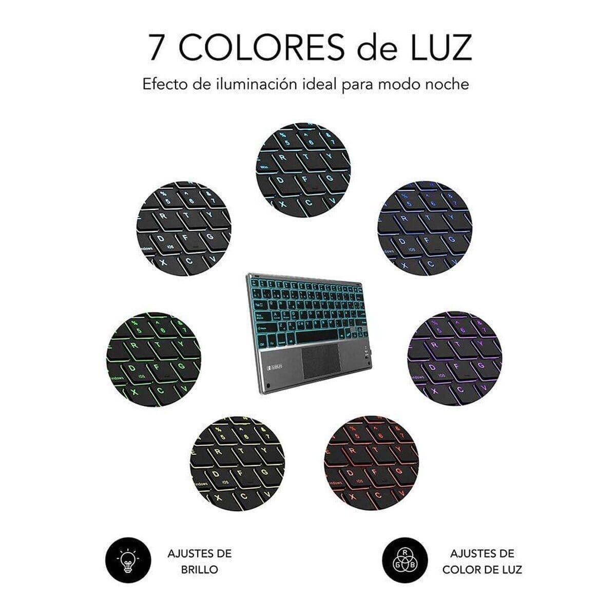 Bluetooth Tipkovnica s Stalkom za Tablet Subblim SUB-KBT-SMBT51 Siva Pisana Qwerty Španjolska - Image 32