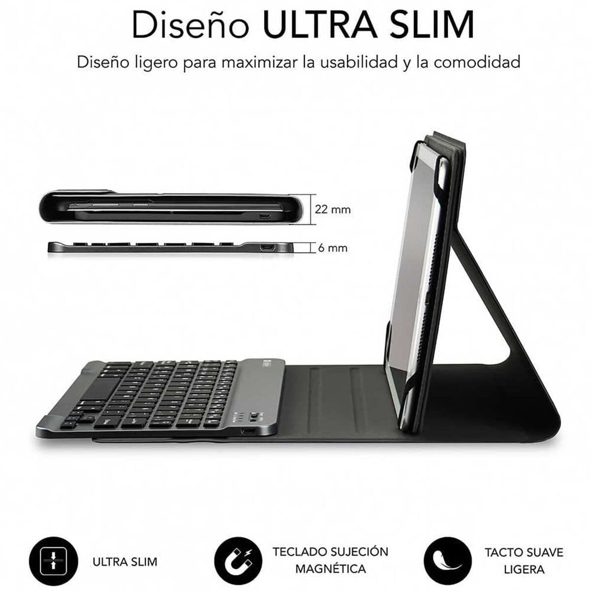 Planšetės ir klaviatūros dėklas Subblim SUB-KT2-BT0001 Juoda Pilka Ispaniška Qwerty - Image 20