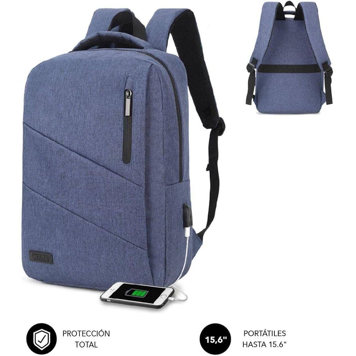 Laptopryggsäck Subblim SUB-BP-2BL2001 Blå - Image 9