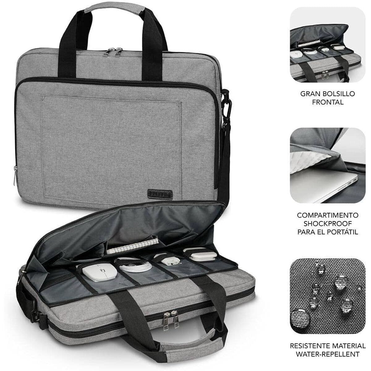 Nešiojamojo kompiuterio dėklas Subblim SUBLB4APLB01 Pilka 14" Ispaniška Qwerty - Image 9