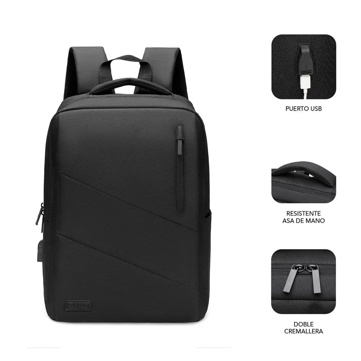 Rucksack mit Power Bank und Fach für Tablet und Laptop Subblim Oxford - Image 2