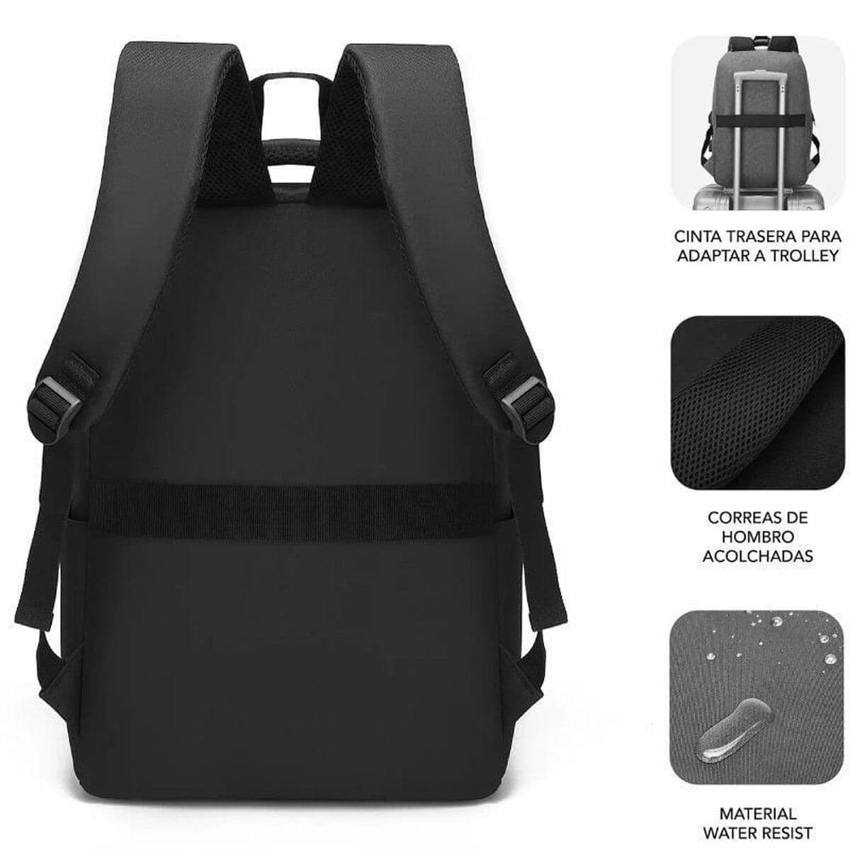 Rucksack mit Power Bank und Fach für Tablet und Laptop Subblim Oxford - Image 17