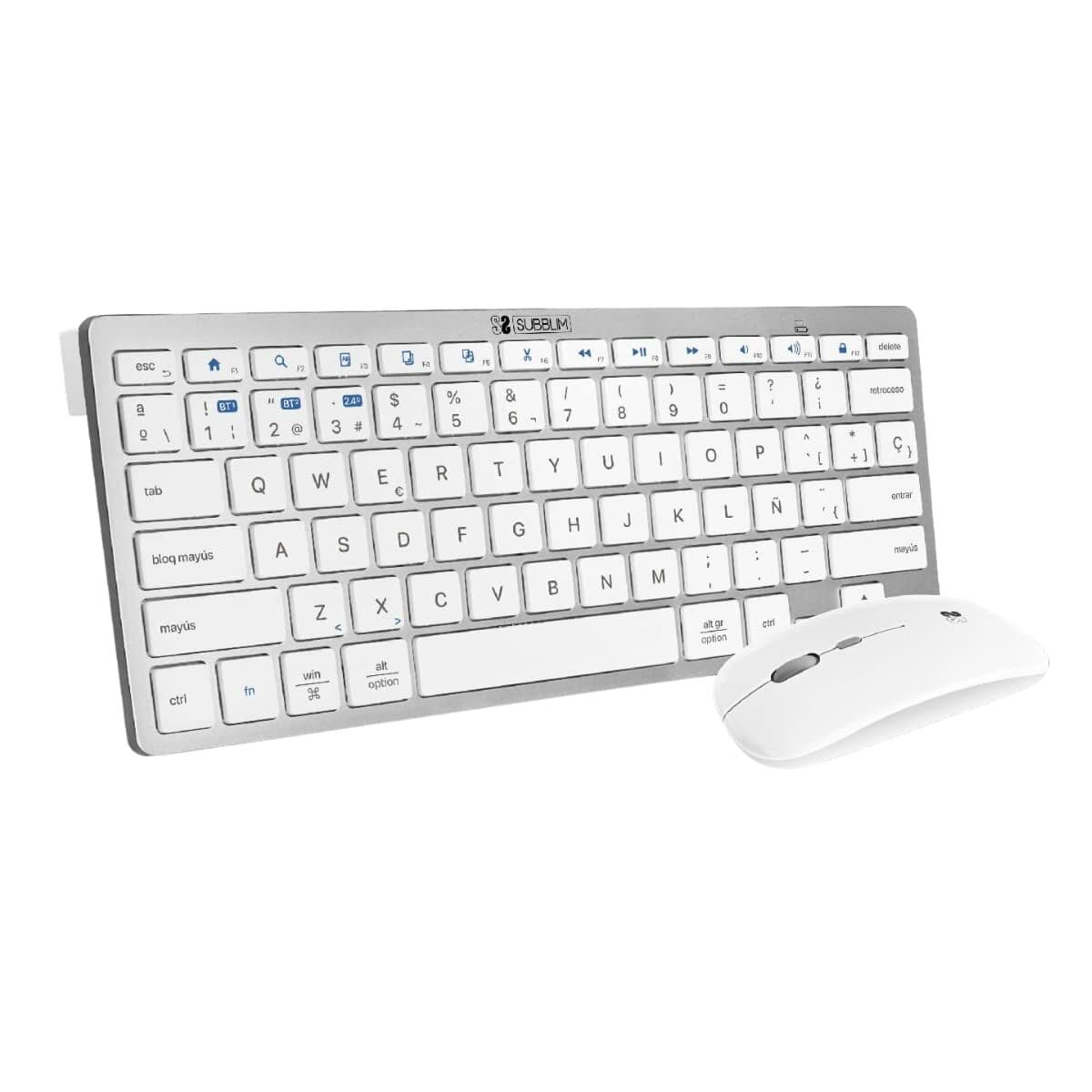 Tastatură și Mouse Subblim SUBKBC-OCO010 Argintiu (2 Unități) - Image 4