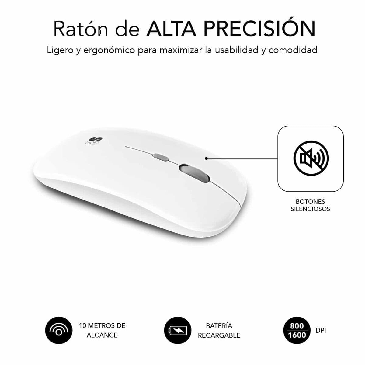 Tastatură și Mouse Subblim SUBKBC-OCO010 Argintiu (2 Unități) - Image 38