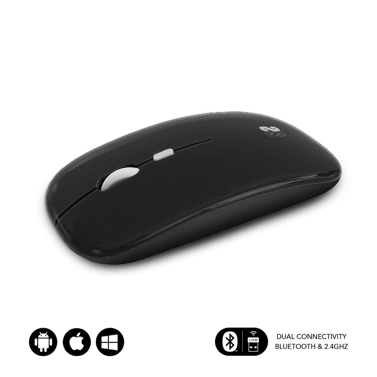 Souris Bluetooth Sans Fil Subblim SUBMO-DFLAT20 Noir 1600 dpi