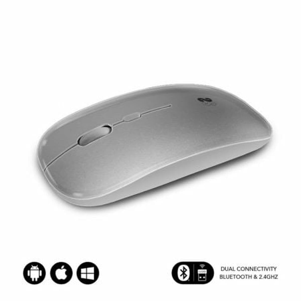 Souris Bluetooth Sans Fil Subblim SUBMO-DFLAT22 Argenté 1600 dpi