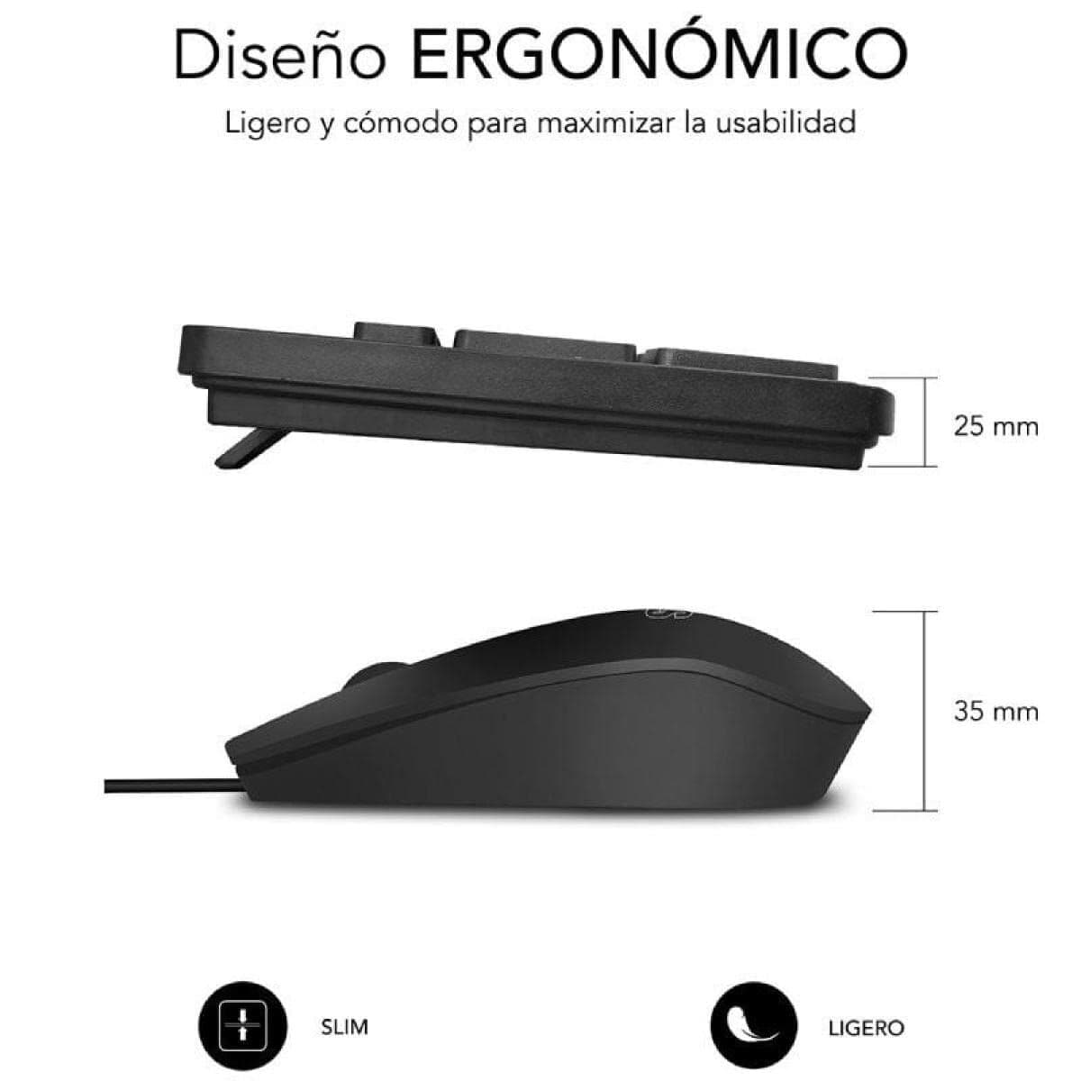 Tangentbord och Mus Subblim SUBKBC-CSSK01 Svart QWERTY - Image 22