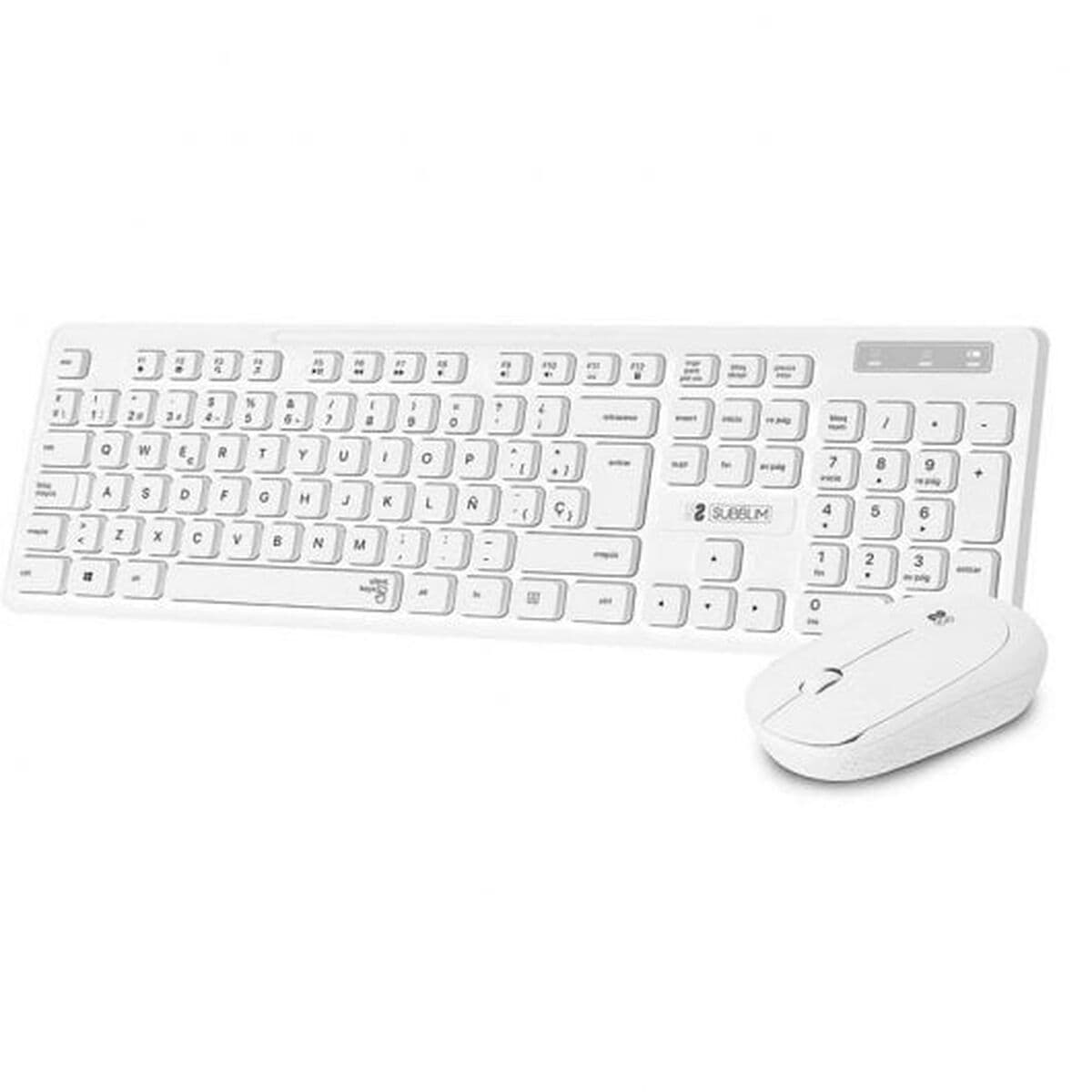 Tastatur mit Drahtloser Maus Subblim SUBKBC-CSSW11 Weiß Qwerty Spanisch - Image 16