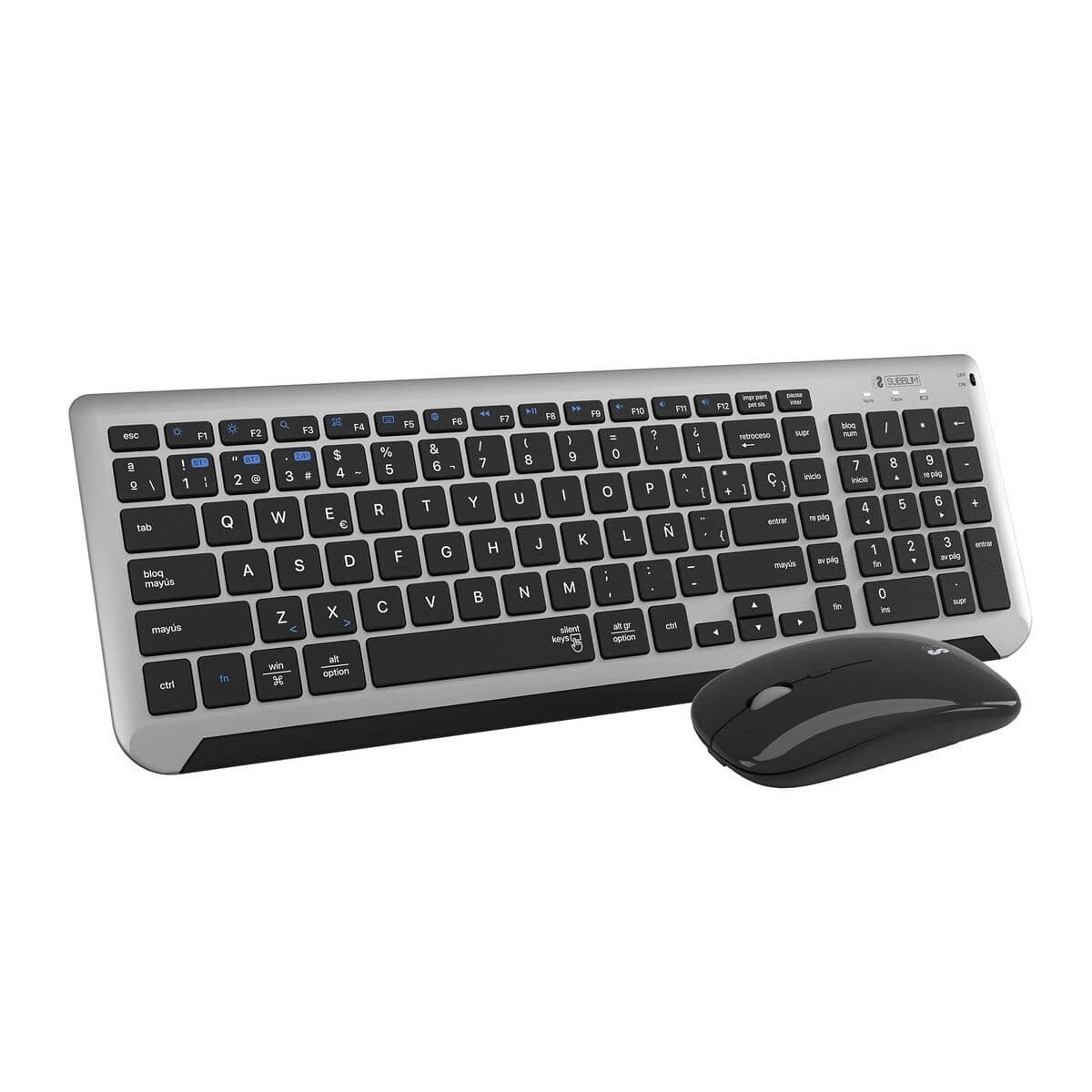 Clavier et souris sans fil Subblim SUBKBC-DCEP20 Gris Espagnol Qwerty - Image 11