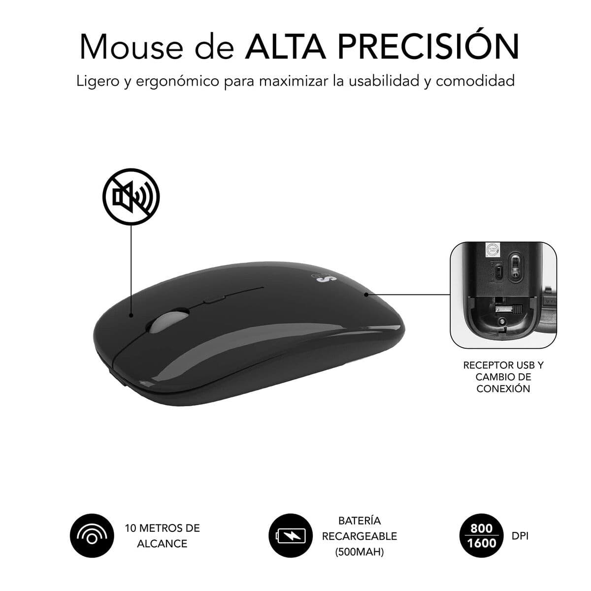 Clavier et souris sans fil Subblim SUBKBC-DCEP20 Gris Espagnol Qwerty - Image 16