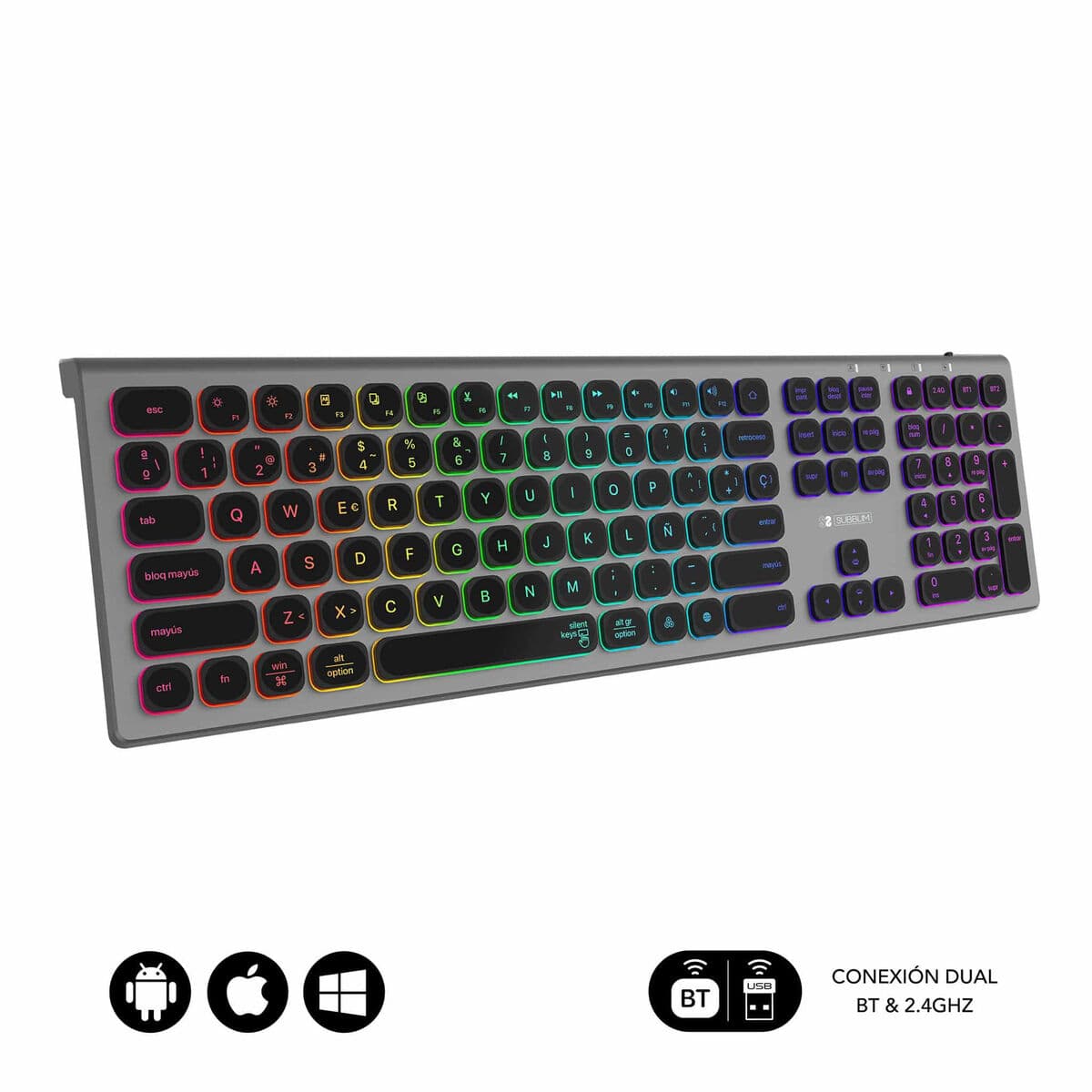 Clavier Bluetooth Subblim SUBKB-3MIE310 Noir - Image 29