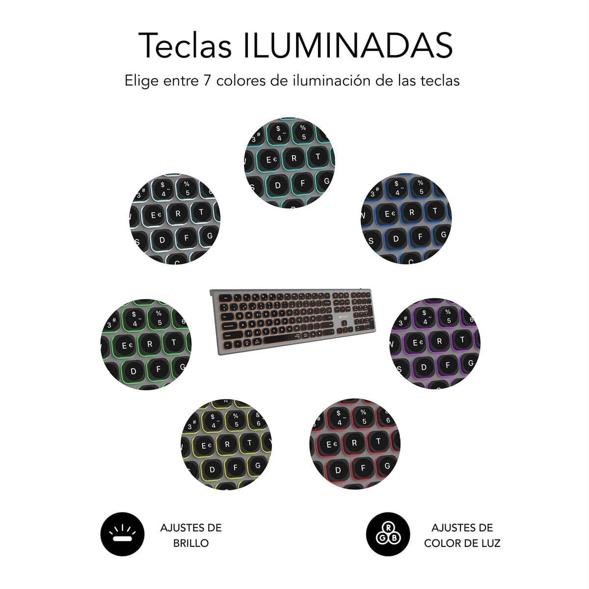 Clavier Bluetooth Subblim SUBKB-3MIE310 Noir - Image 20