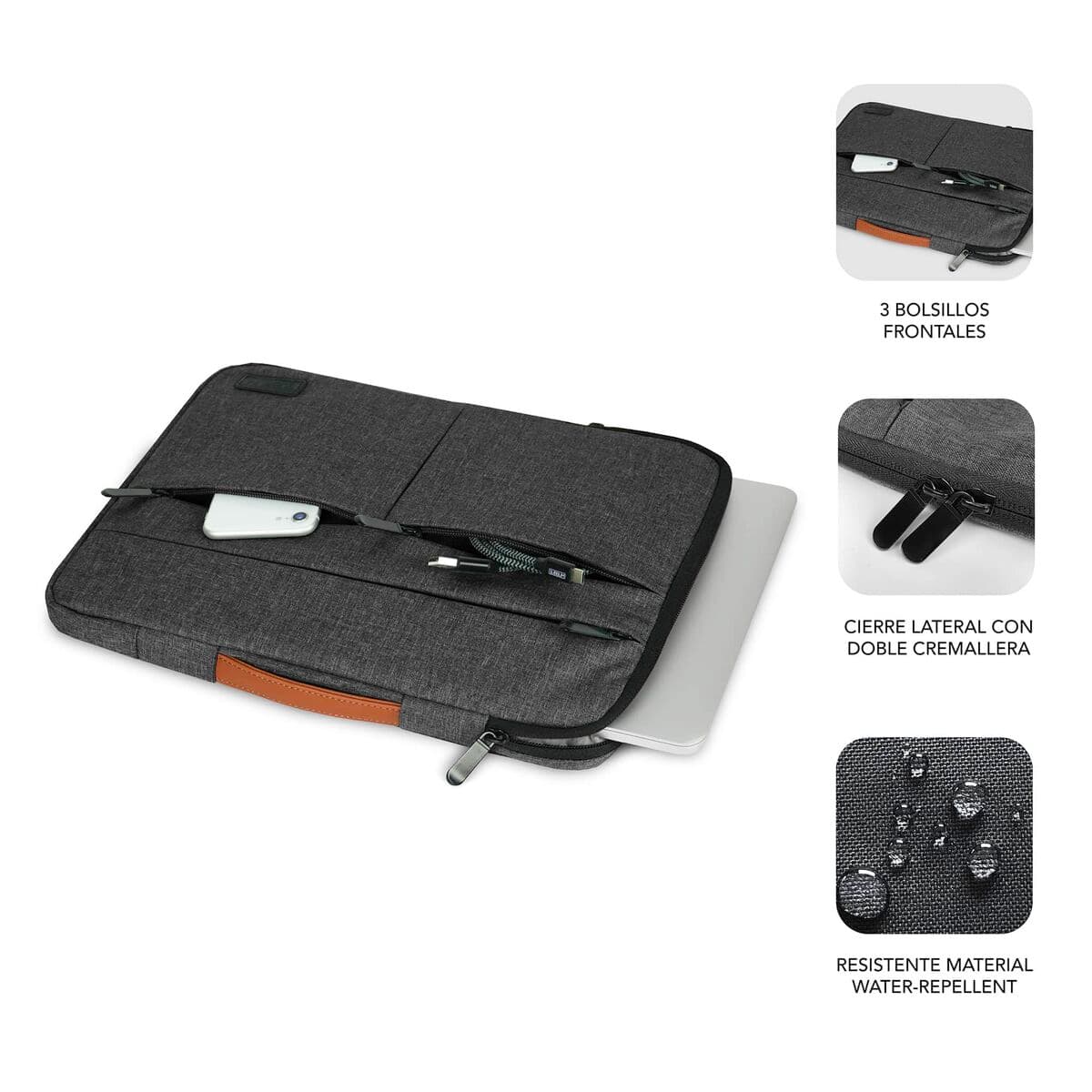 Nešiojamojo kompiuterio dėklas Subblim SUBLSAP36051 Pilka - Image 8