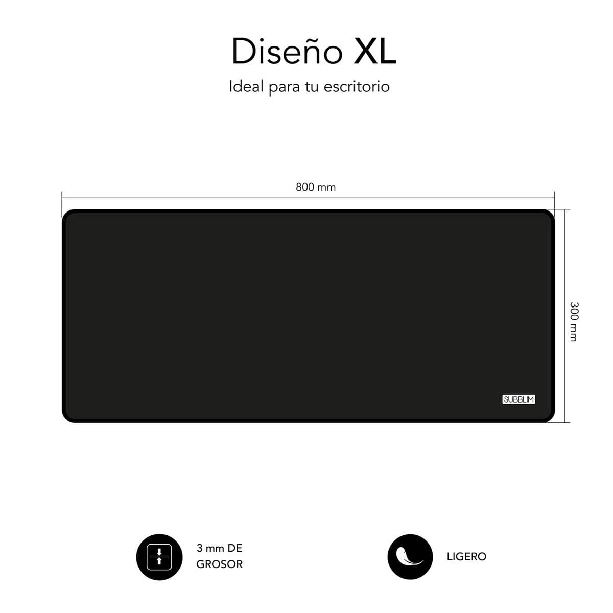 Gaming-Maus und Unterlage Subblim Harm XL Schwarz - Image 4