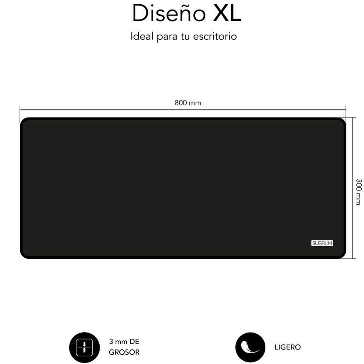 Gaming-Maus und Unterlage Subblim Harm XL Schwarz - Image 27