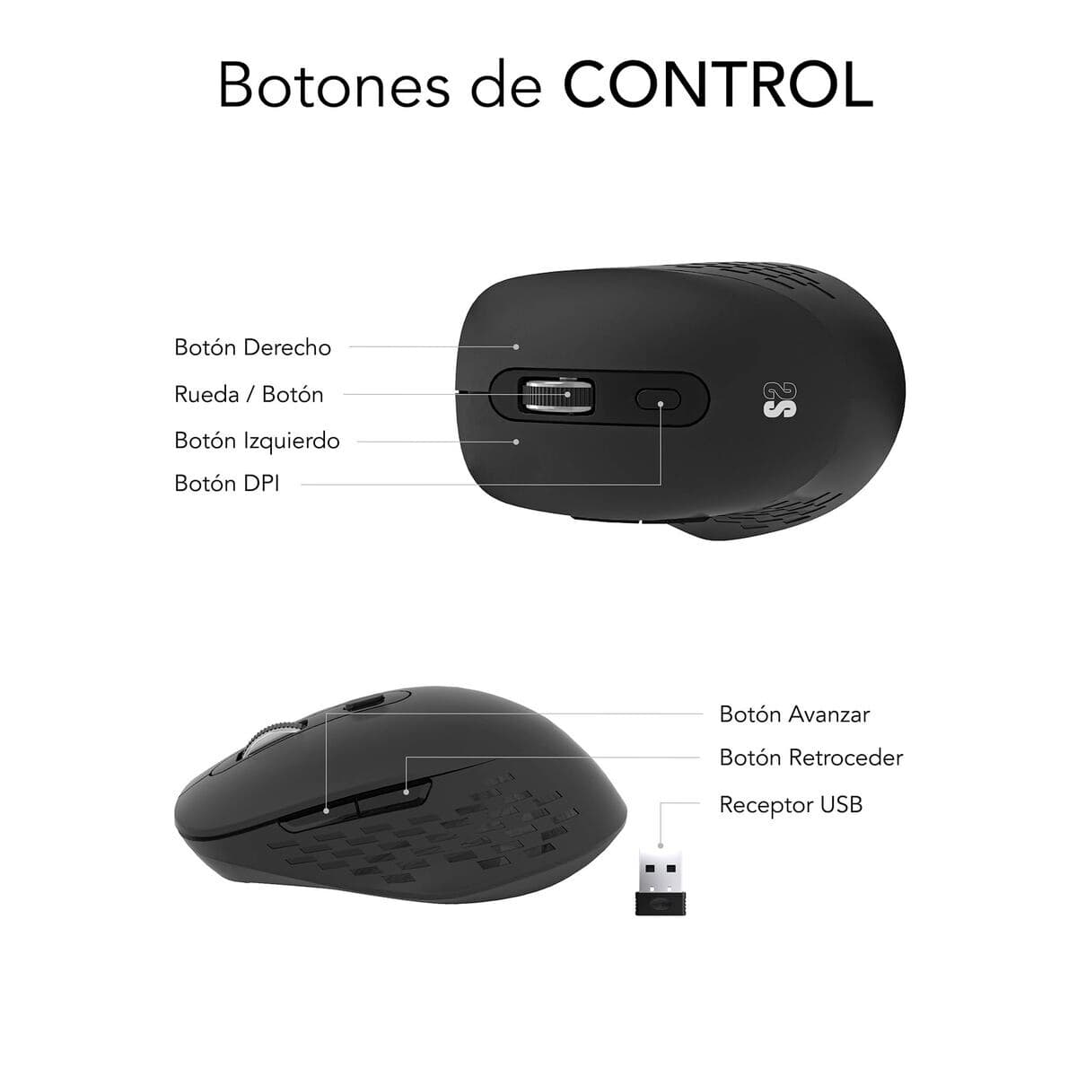 Souris sans-fil Subblim SUBMO-EDCUR01 Noir 1600 dpi - Image 25