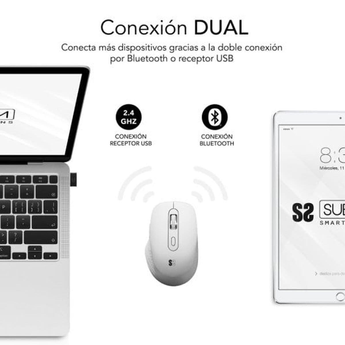 Souris sans-fil Subblim SUBMO-EDCUR01 Noir 1600 dpi - Image 31