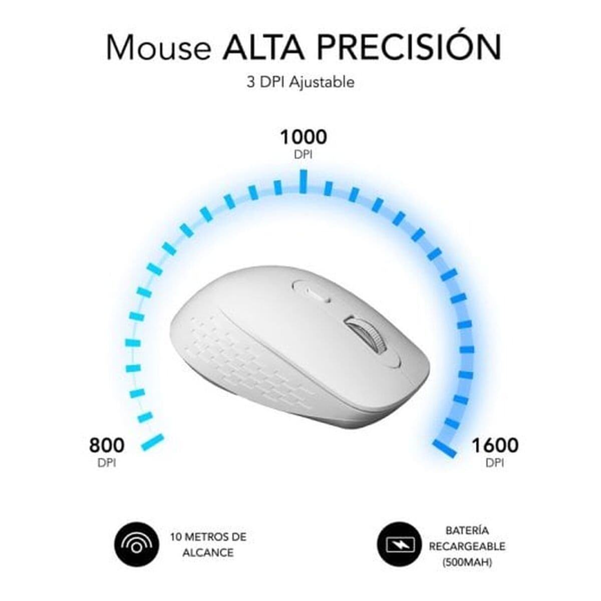 Souris sans-fil Subblim SUBMO-EDCUR01 Noir 1600 dpi - Image 33