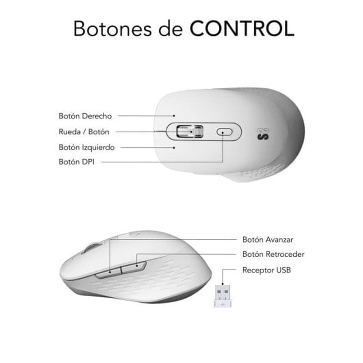 Souris sans-fil Subblim SUBMO-EDCUR01 Noir 1600 dpi - Image 35