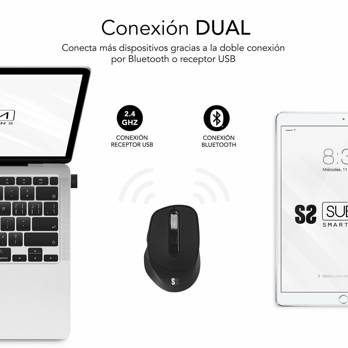 Souris Optique Subblim SUBMO-EDCON01 Noir 2400 dpi - Image 34