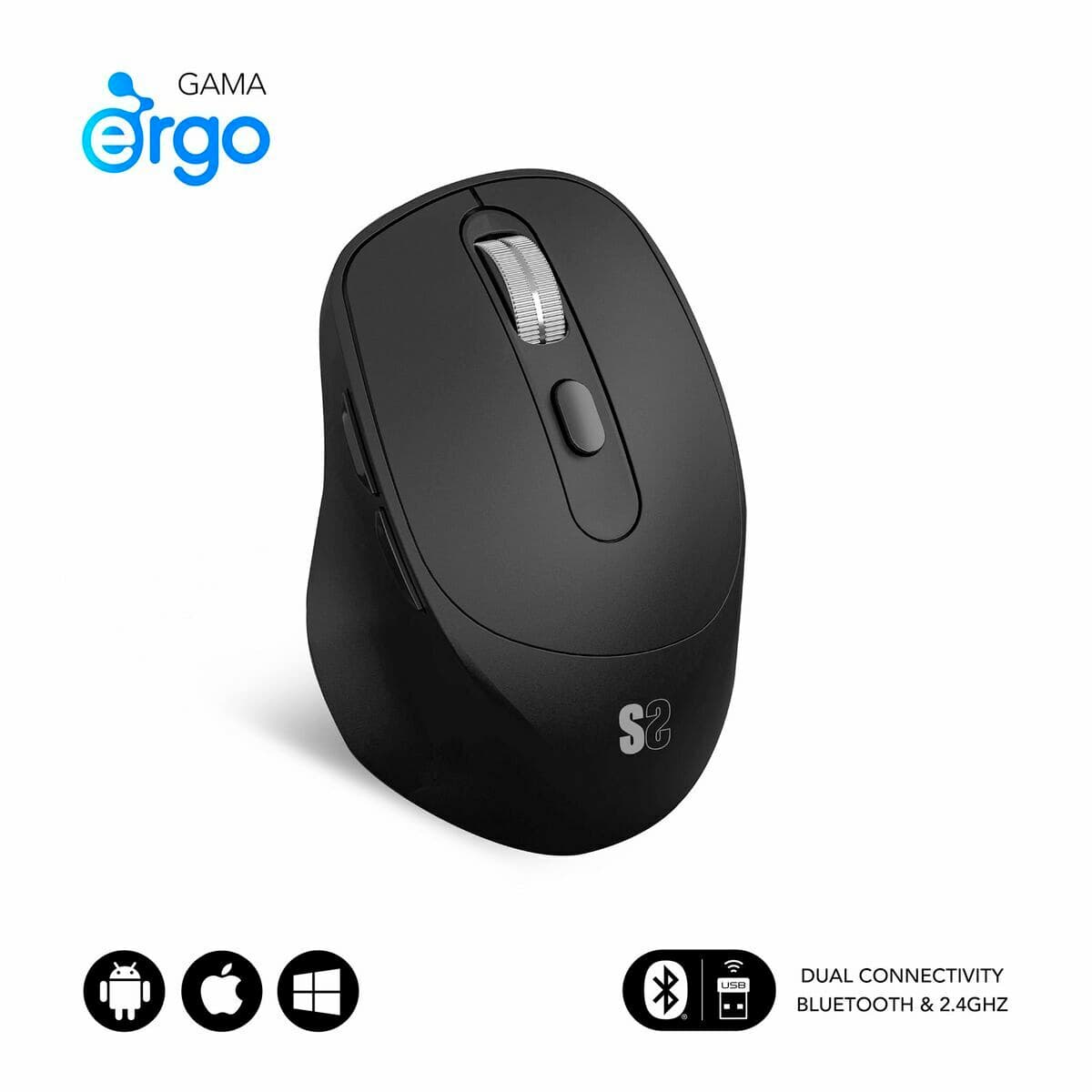Souris Optique Subblim SUBMO-EDCON01 Noir 2400 dpi - Image 5