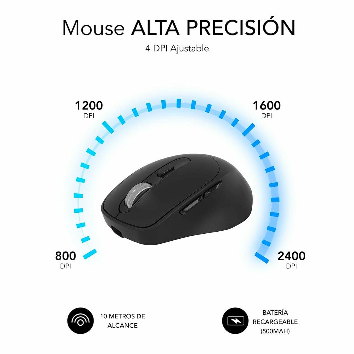 Souris Optique Subblim SUBMO-EDCON01 Noir 2400 dpi - Image 8
