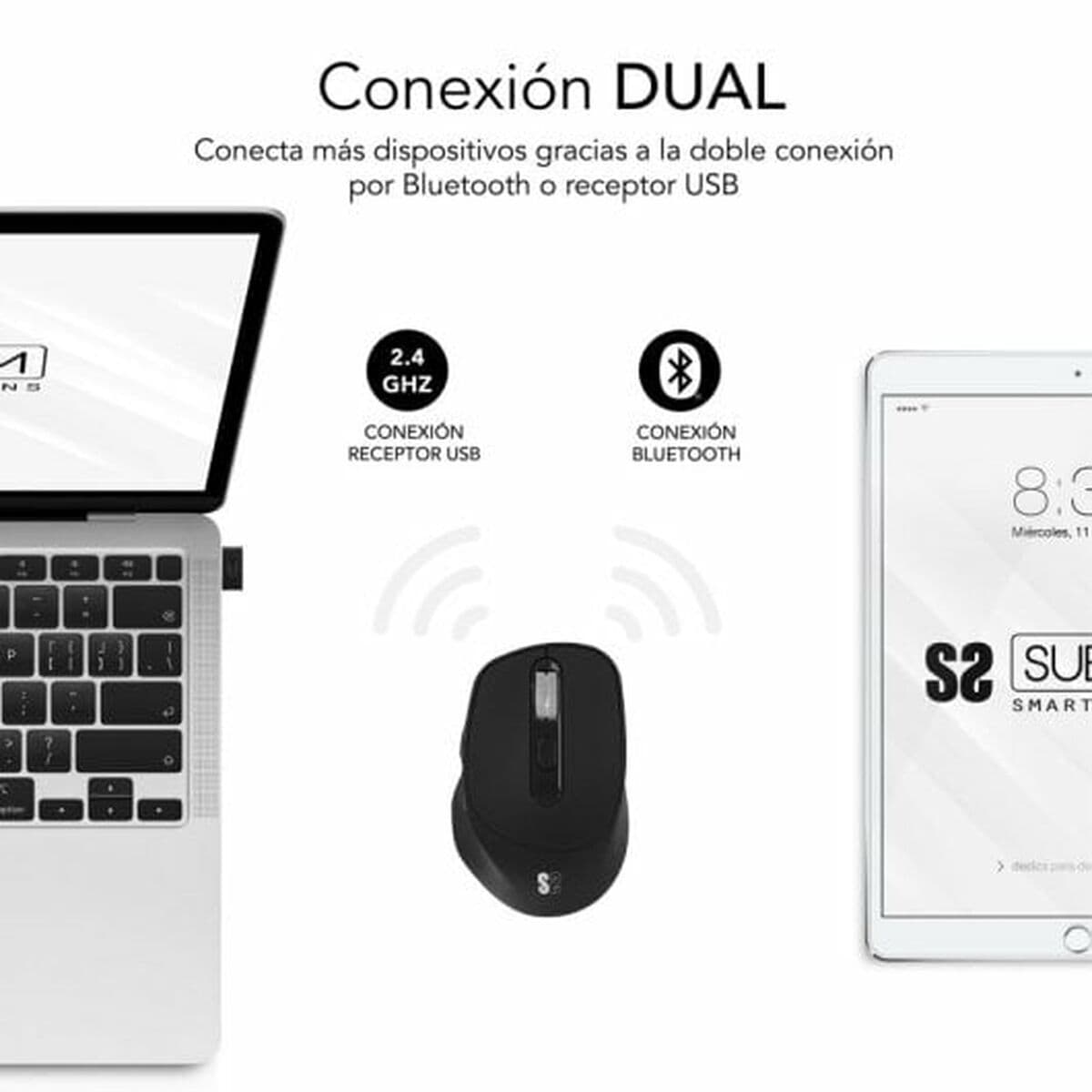 Souris Optique Subblim SUBMO-EDCON01 Noir 2400 dpi - Image 24