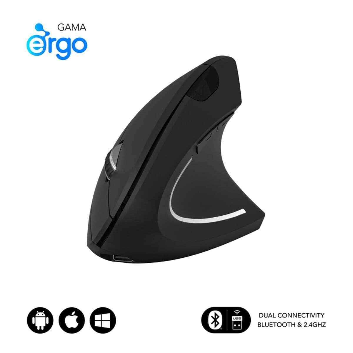 Souris Optique Ergonomique Subblim SUBMO-EDGVW01 Noir 1600 dpi - Image 30