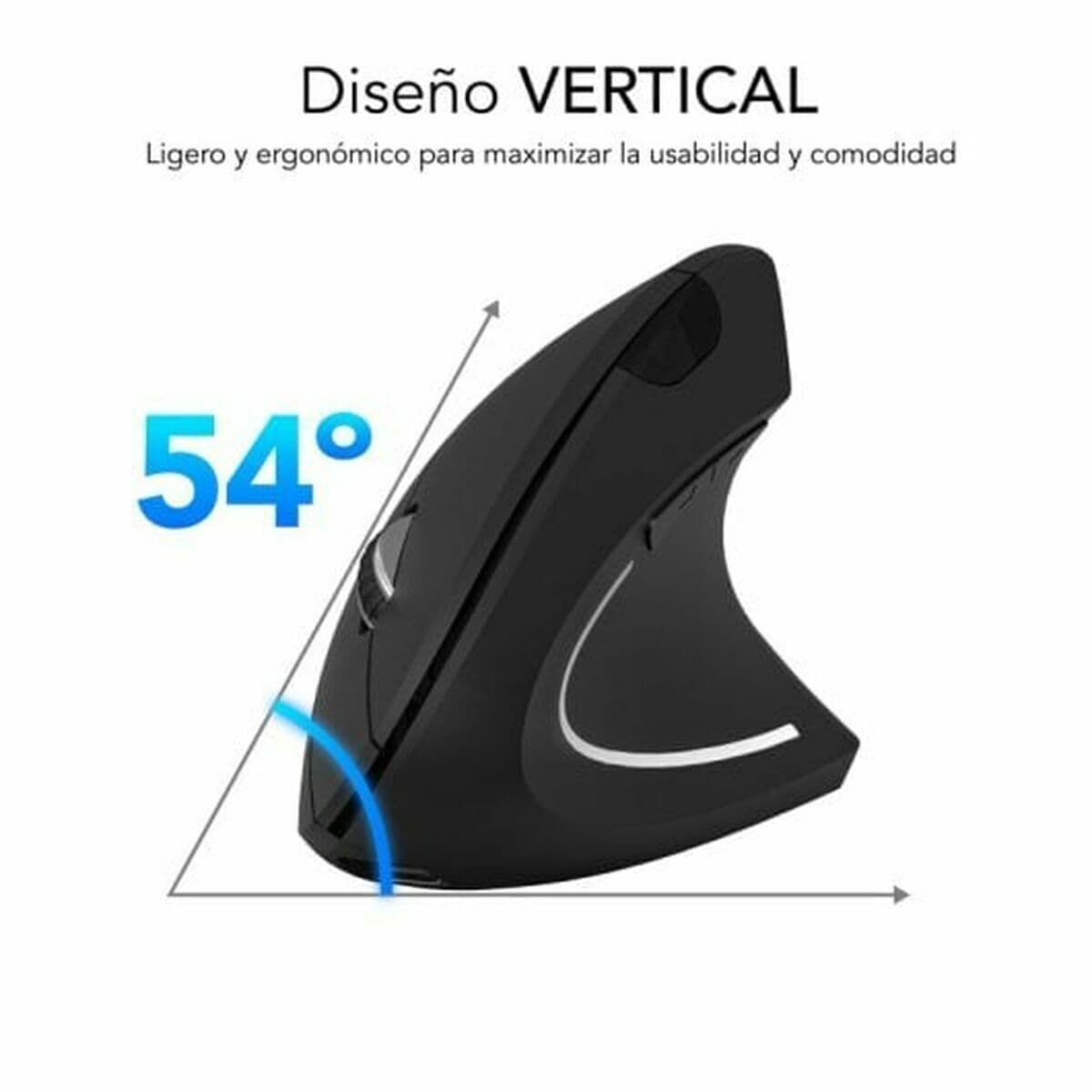 Souris Optique Ergonomique Subblim SUBMO-EDGVW01 Noir 1600 dpi - Image 7