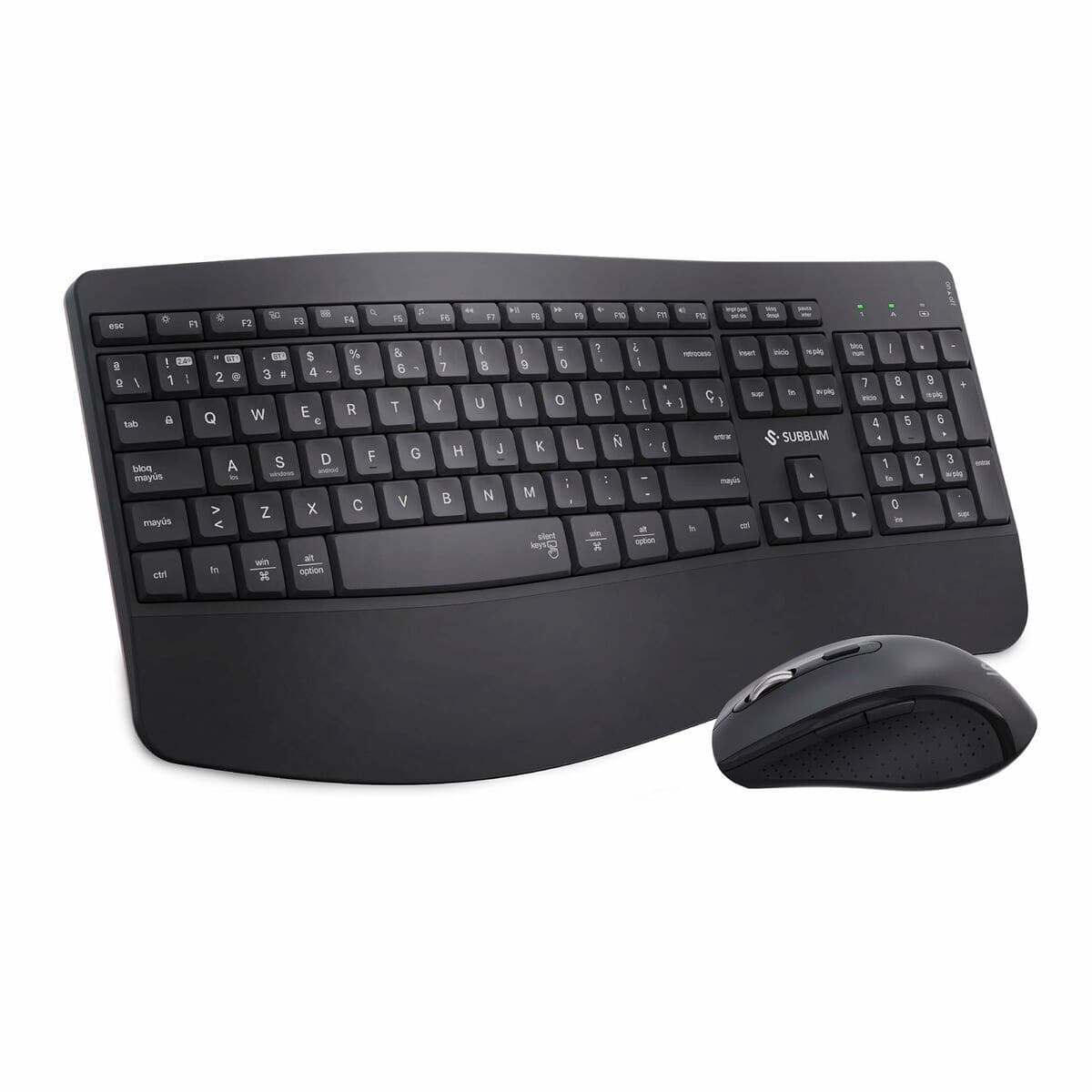 Tastatur mit Maus Subblim SUBKBC-DCOPW2 Schwarz Spanisch Qwerty Spanisch QWERTY - Image 11