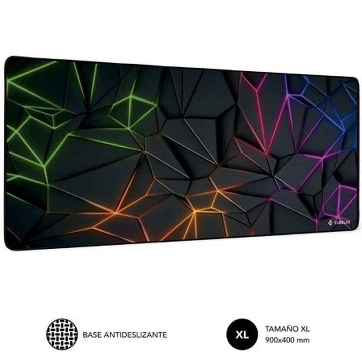 Mousepad Subblim Neon Obsidian XL