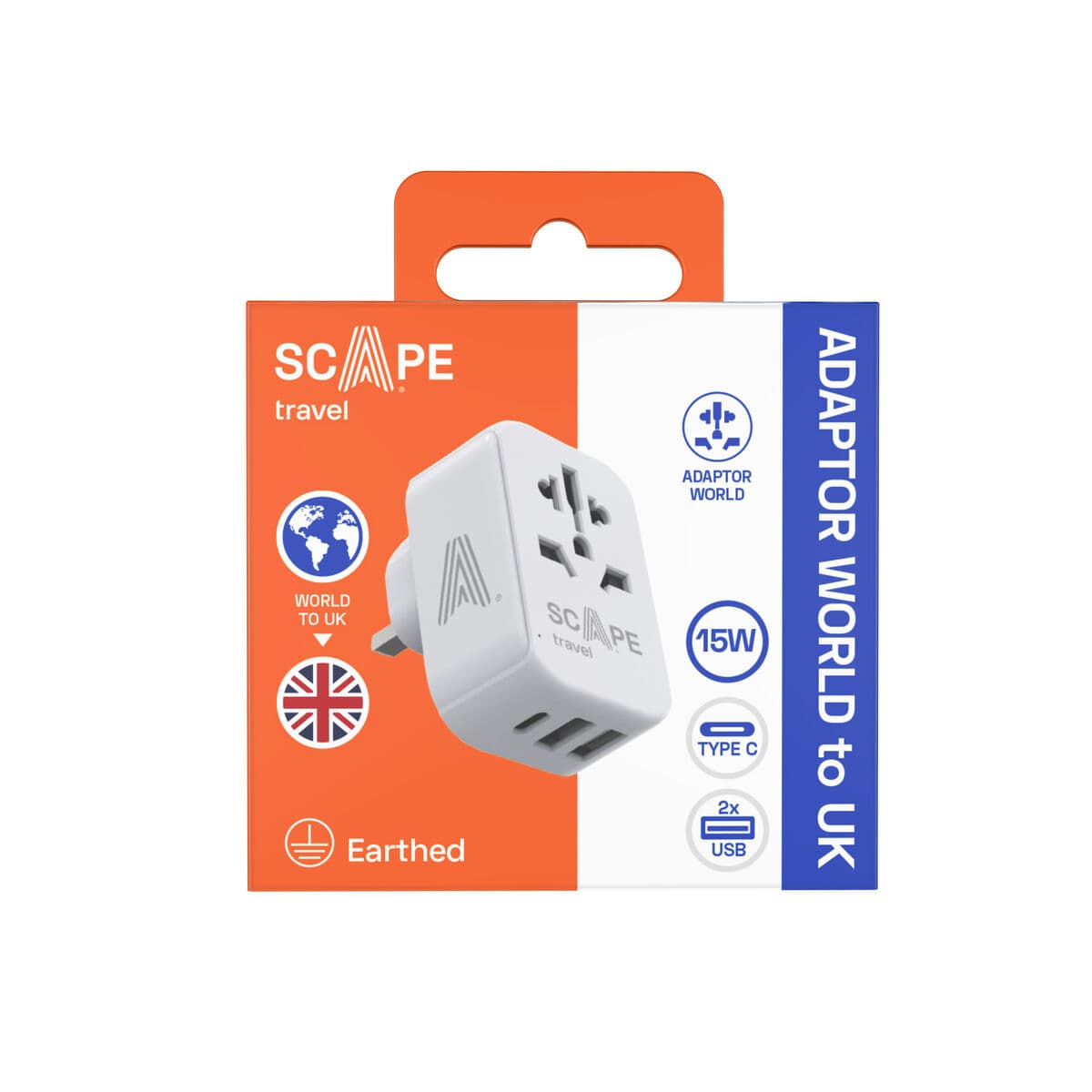 Plugg adapter Scape Travel 830C-UK Plast 150 W - Image 6