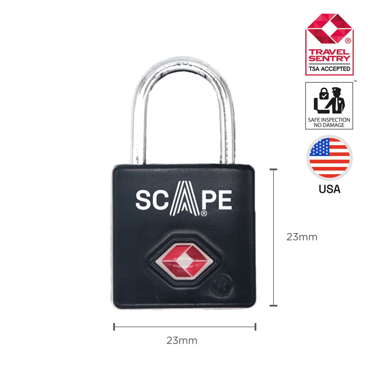 Scape Travel Pack de 2 Candados TSA negro - Image 3