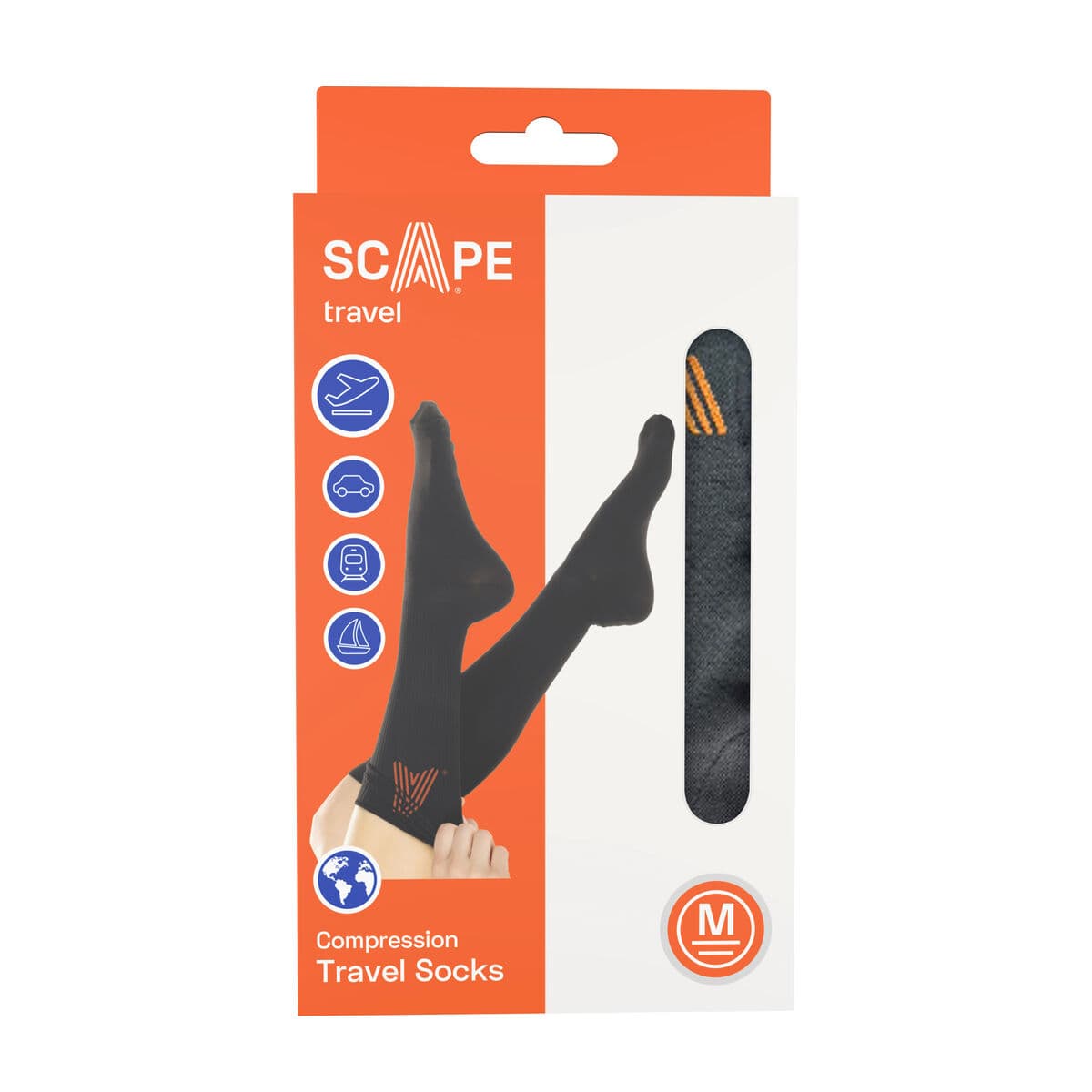 Kompressions-Socken Scape Travel Schwarz - Image 3