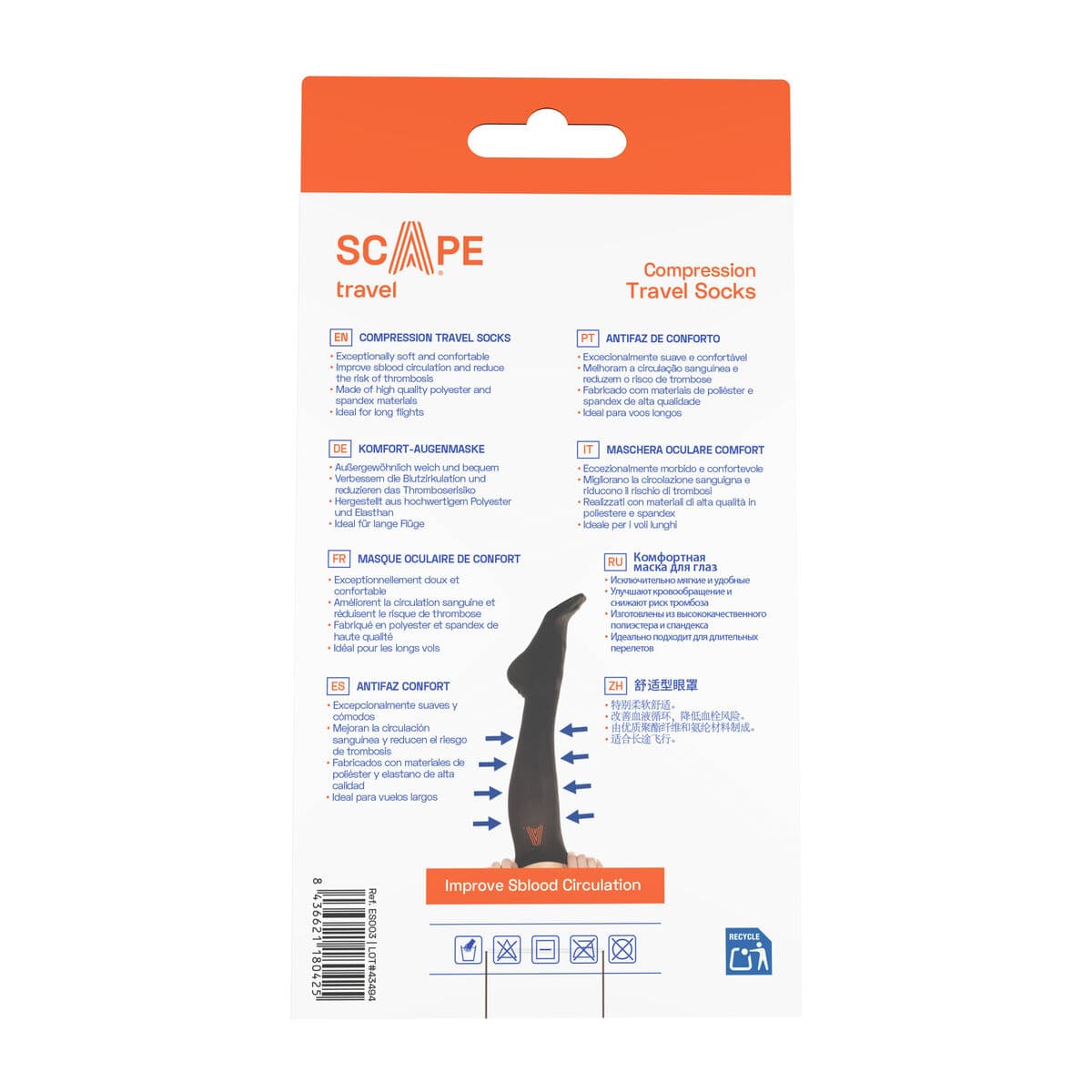 Calcetines de Compresión Scape Travel Negro - Image 4