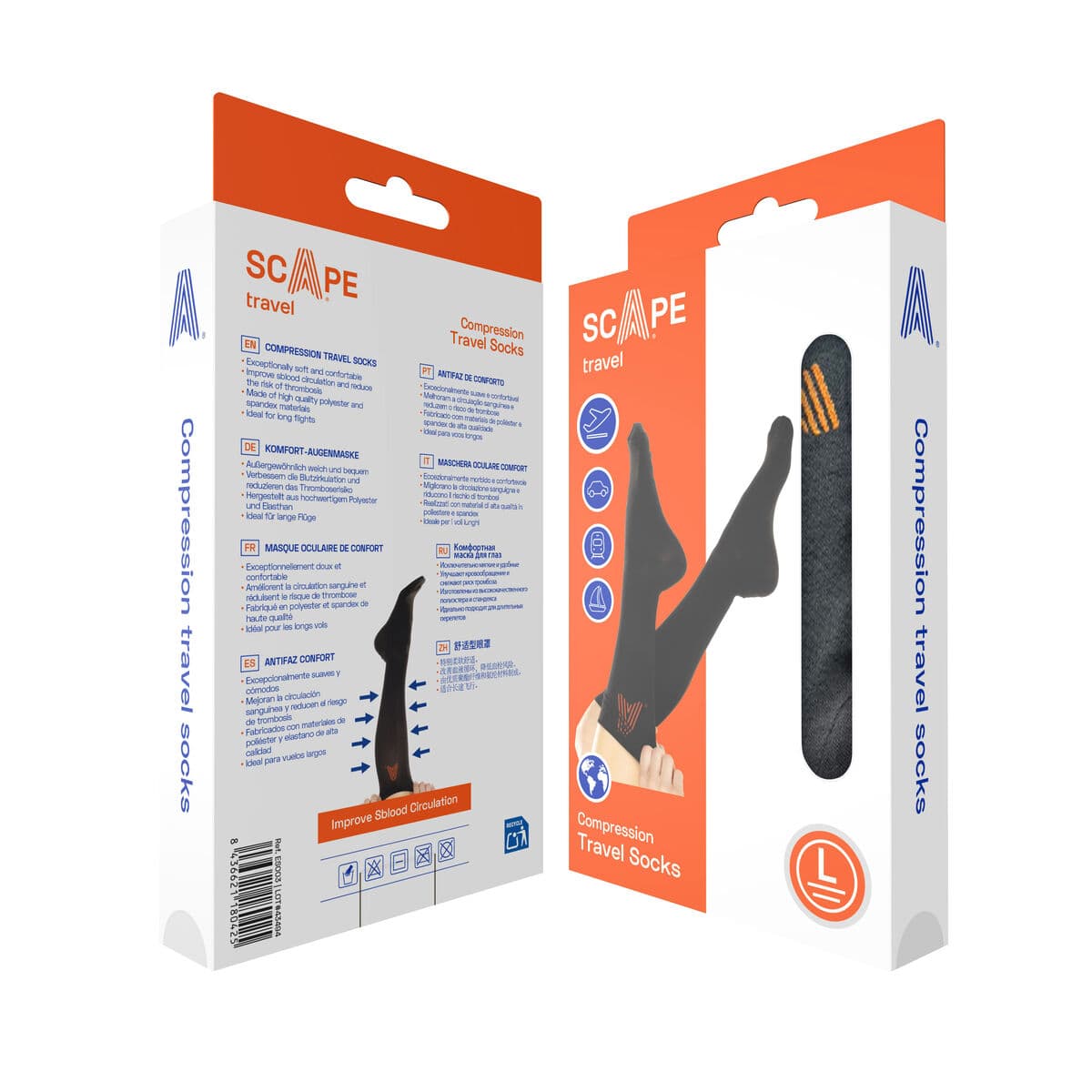 Calcetines de Compresión Scape Travel Negro - Image 6