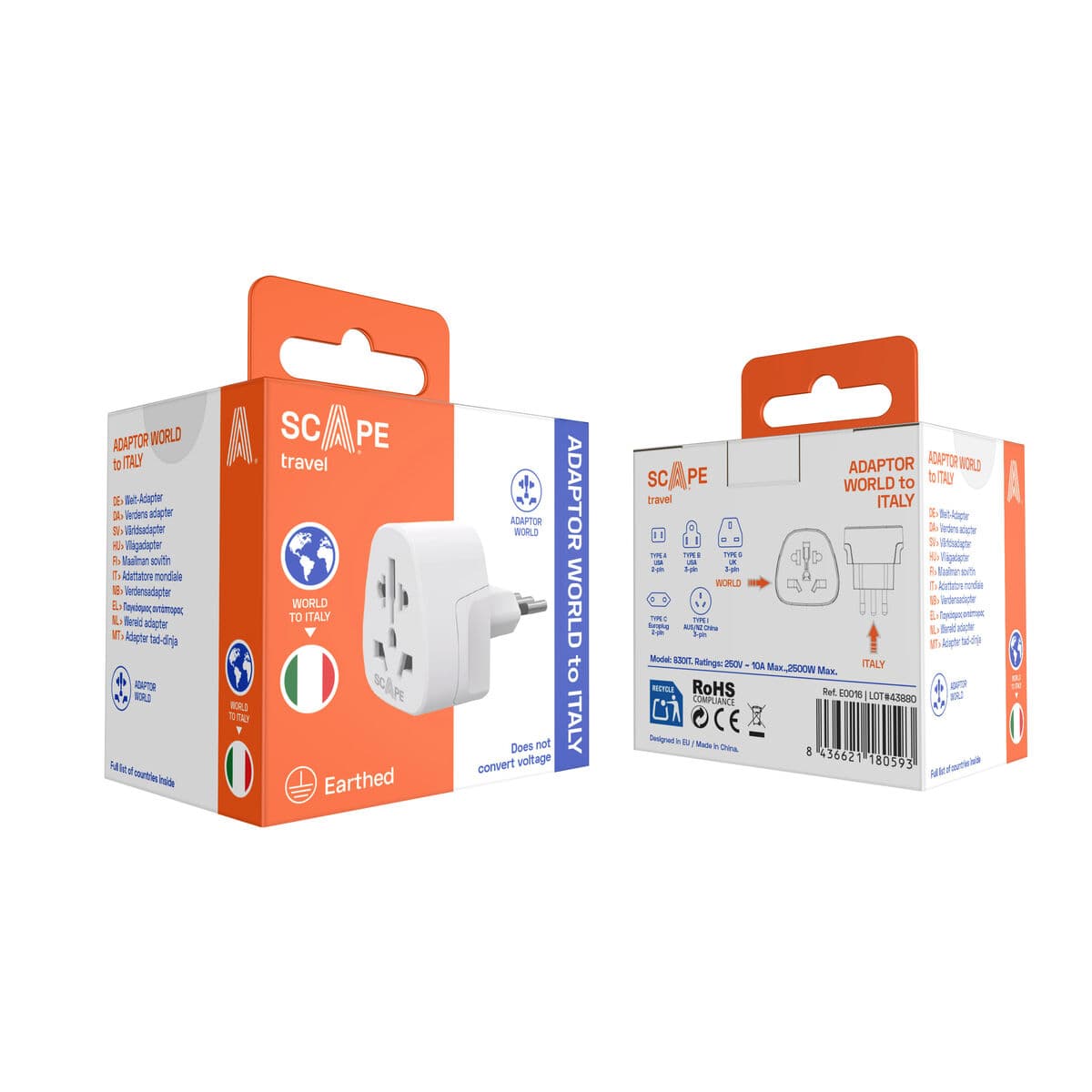 Przejściówka Scape Travel 830IT Plastikowy 10 A - Image 9