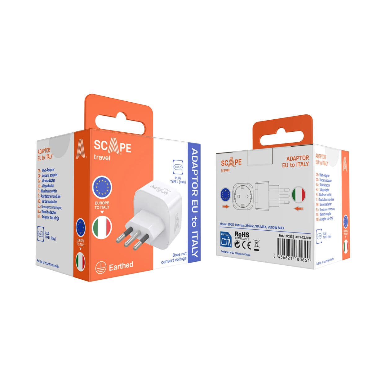 Scape Travel Enchufe Schuko a Italia - Image 11
