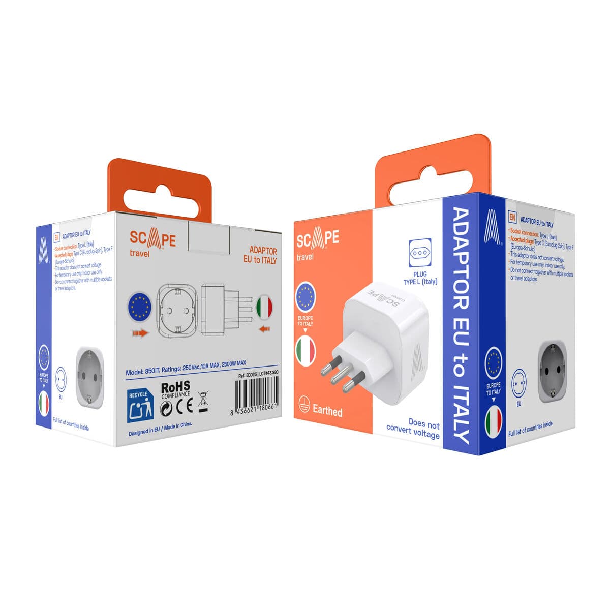 Scape Travel Enchufe Schuko a Italia - Image 12