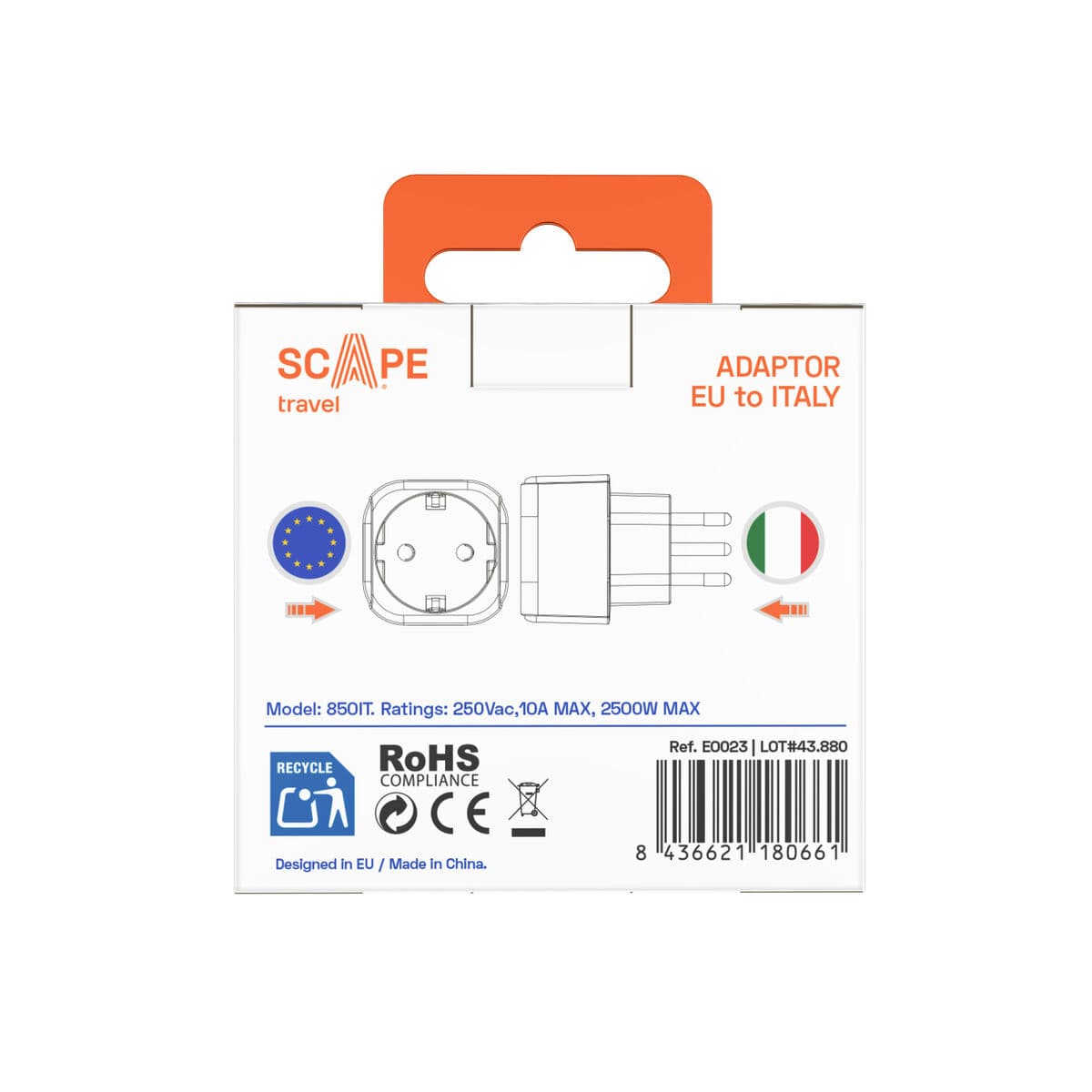 Scape Travel Enchufe Schuko a Italia - Image 10