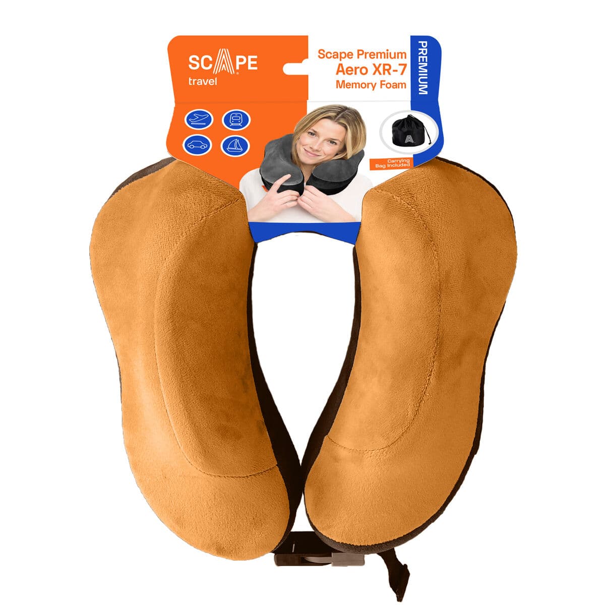 Neck Pillow Scape Travel Orange - Image 7