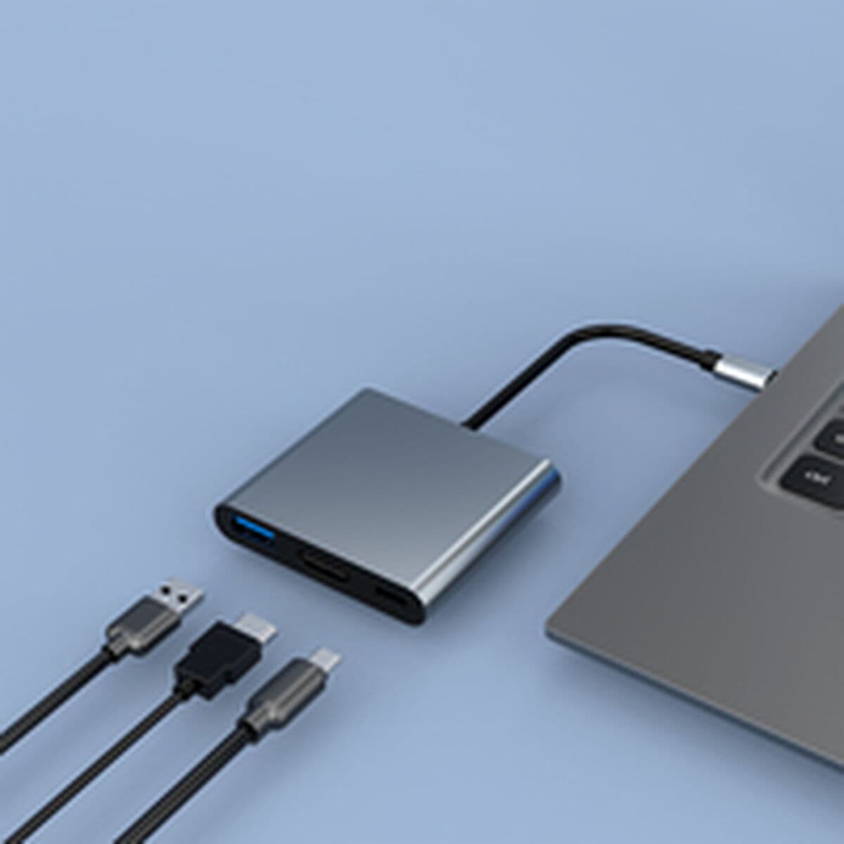 Hub USB CoolBox COO-DOCK-C-31 Gris 100 W - Image 3