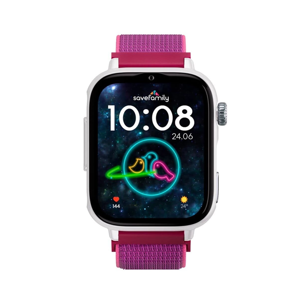 Montre intelligente Save Family SW2-BL-TELFRAMB Blanc Rose Framboise