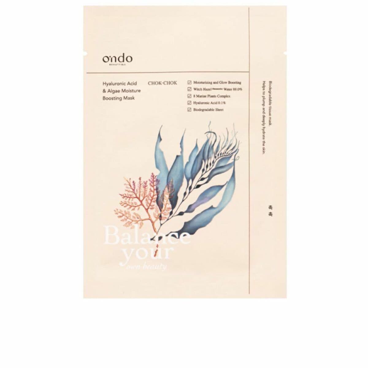 Feuchtigkeitsspendende Maske Ondo Beauty 36.5 HYALURONIC ACID & ALGAE MOISTURE 25 ml Hyaluronsäure Seetang