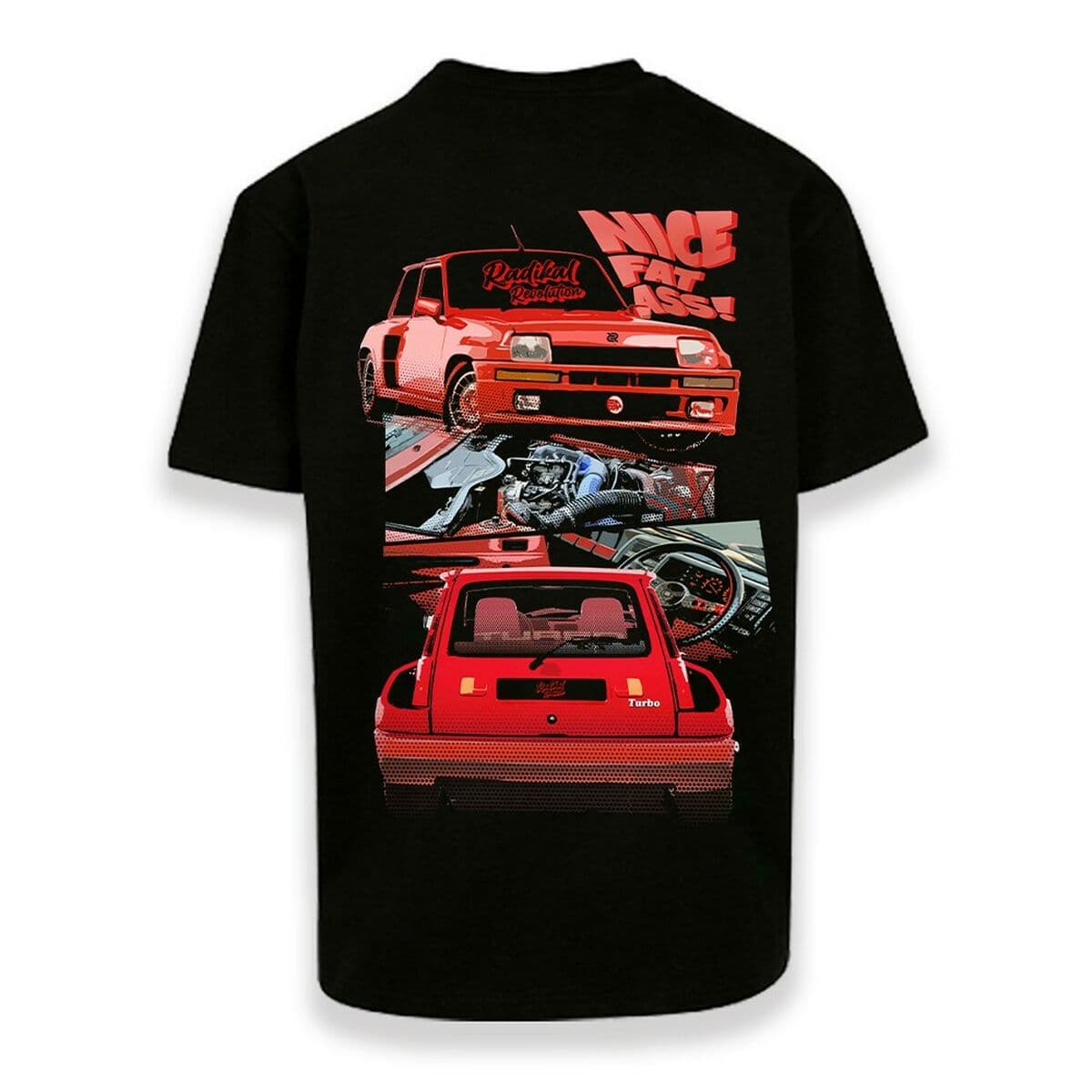 Heren-T-Shirt met Korte Mouwen RADIKAL NICE FAT ASS Zwart S - Image 3