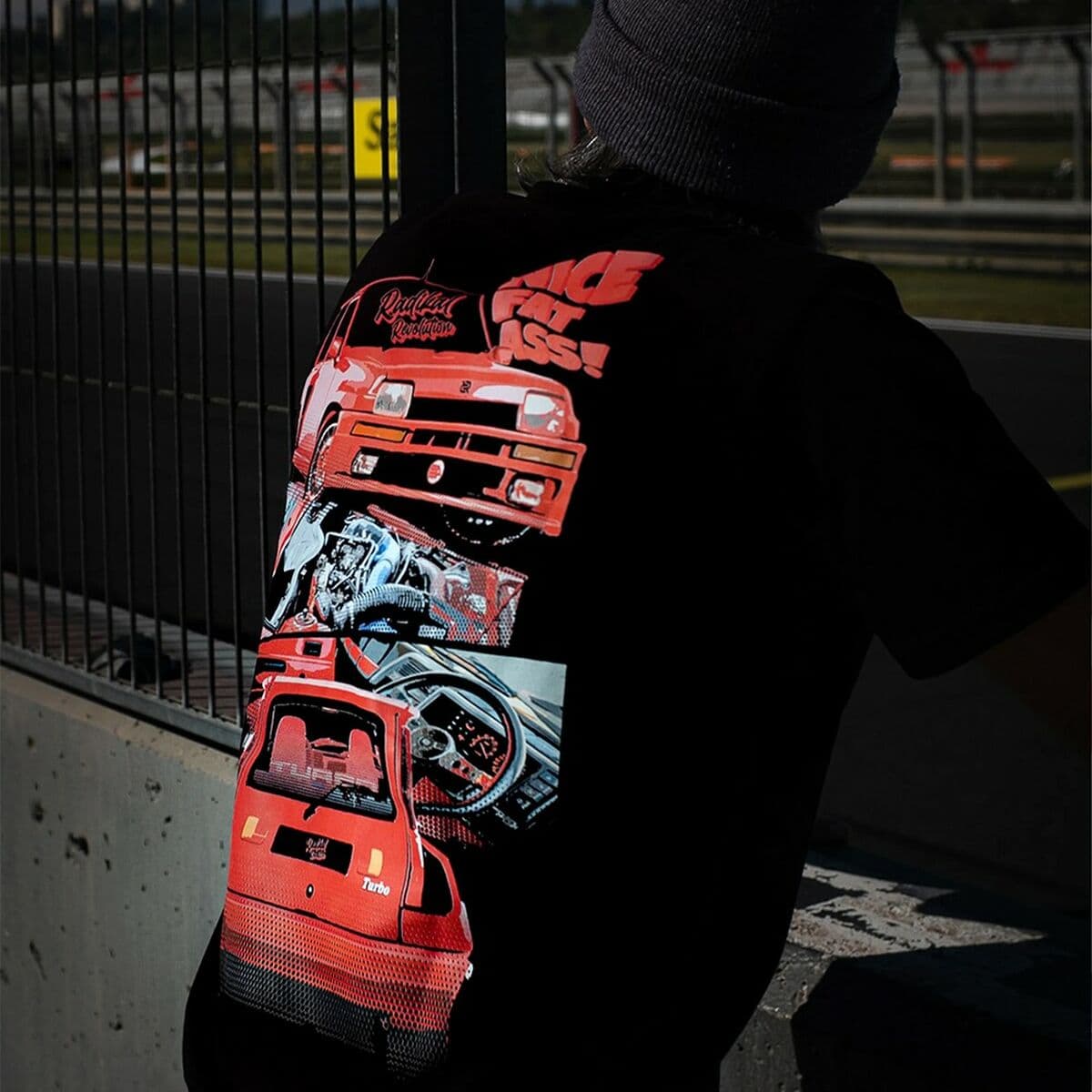 Pánske tričko s krátkym rukávom RADIKAL NICE FAT ASS Čierna L - Image 5